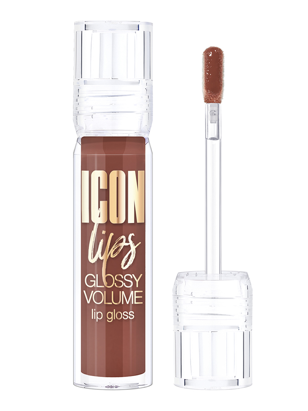 Блеск для губ Luxvisage Icon Lips Glossy Volume, с эффектом объема, тон: 511 Dark Chocolate, 3.4г