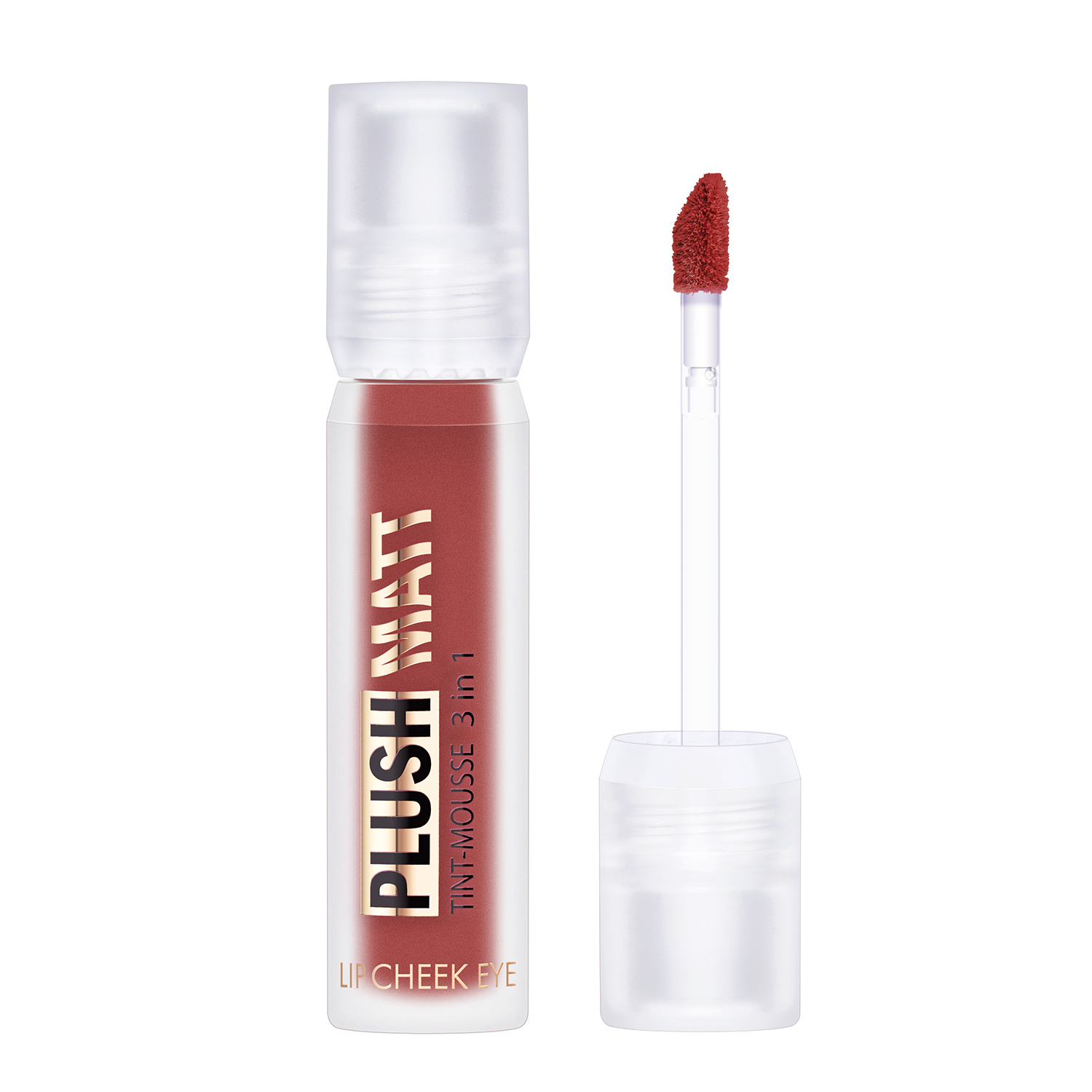 Тинт-мусс для губ, щек и век Luxvisage Plush matt, тон: 306 Plumy Plum, 3.6г
