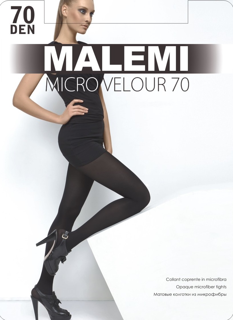 Колготки женские Malemi Micro Velour, 70 ден, 2, nero