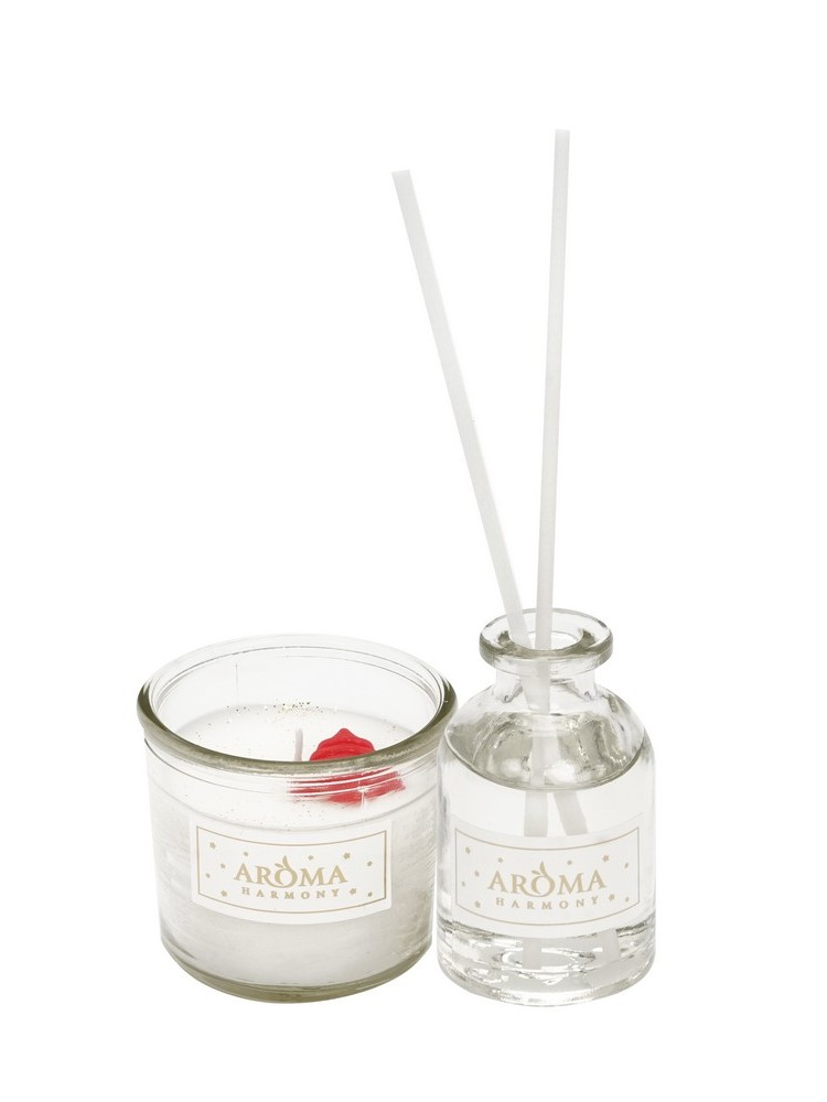 Набор ароматический для дома Aroma Harmony Новогодний каштановый пуддинг: диффузор 30 мл, свеча 60 г