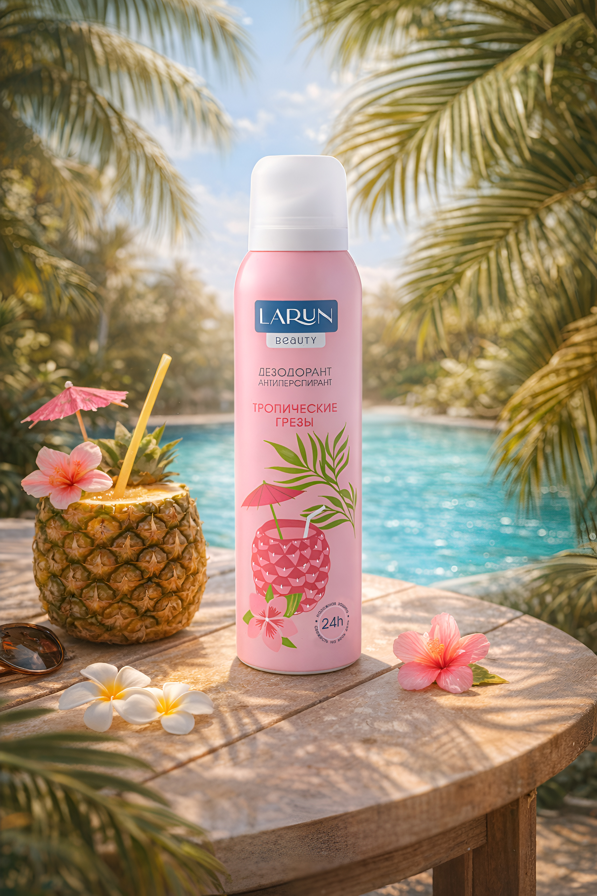 Дезодорант антиперспирант Larun Beauty Тропические грезы, 24 часа, спрей, 150мл
