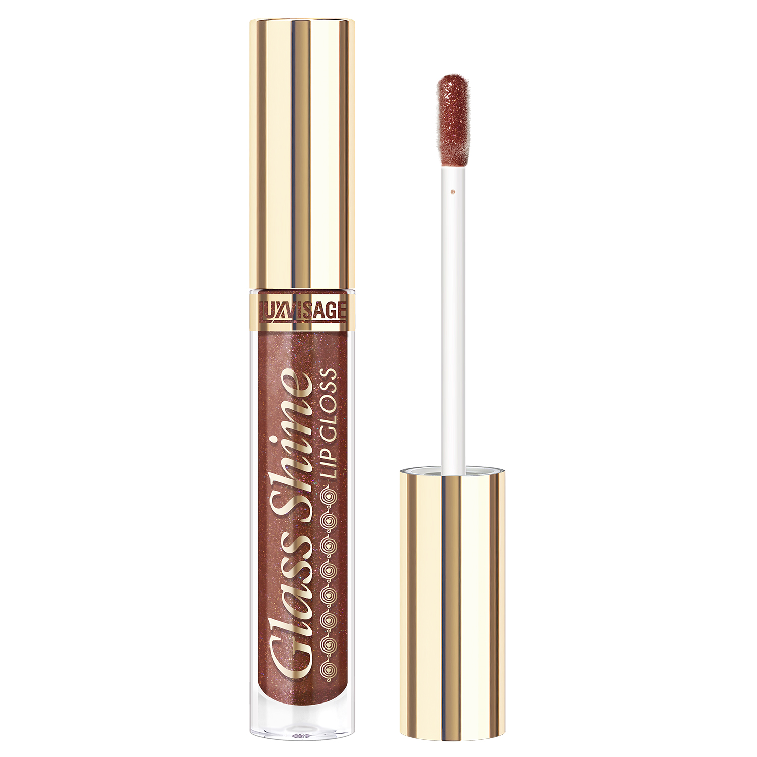 Блеск для губ Luxvisage Glass Shine, тон: 28 Dark Truffle, 2.8г