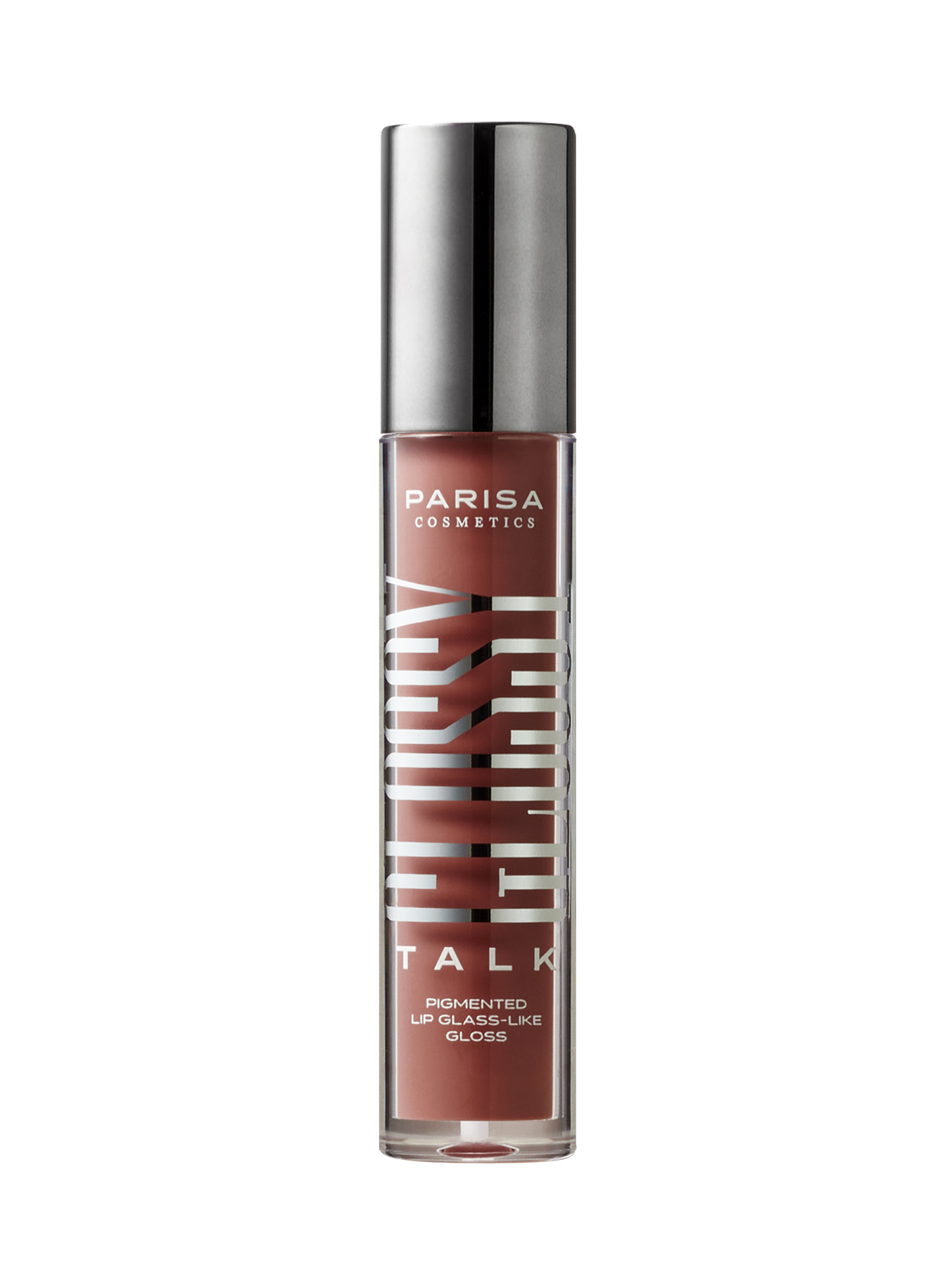 Блеск для губ Parisa Cosmetics Glossy Talk Pigmented Lip Glass-Like Gloss, тон: 206 Smoky Cherry, 5мл