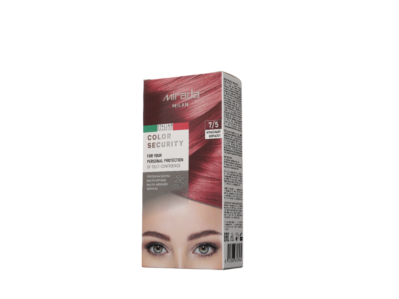 Краска для волос Mirada 7/5 Красный коралл