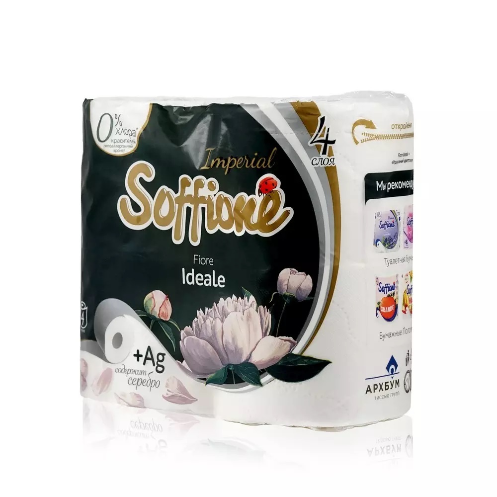 ТБ Soffione 4слоя 4рулона Imperial Fiore Ideale