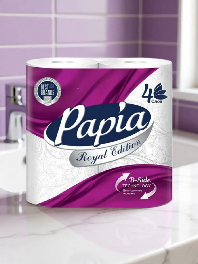 Туалетная Бумага Papia ROYAL EDITION 4сл4рул
