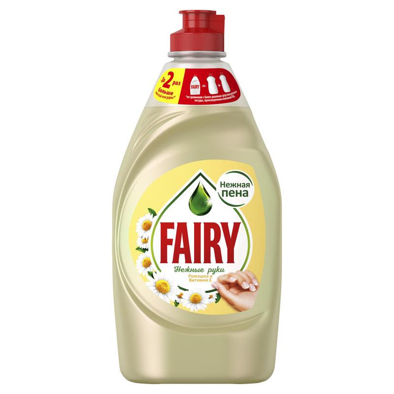 Средство для мытья посуды Fairy Нежные руки, Ромашка с витамином Е, 450мл