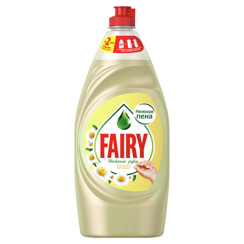 Средство для мытья посуды Fairy Нежные руки, Ромашка и витамин Е, 900 мл