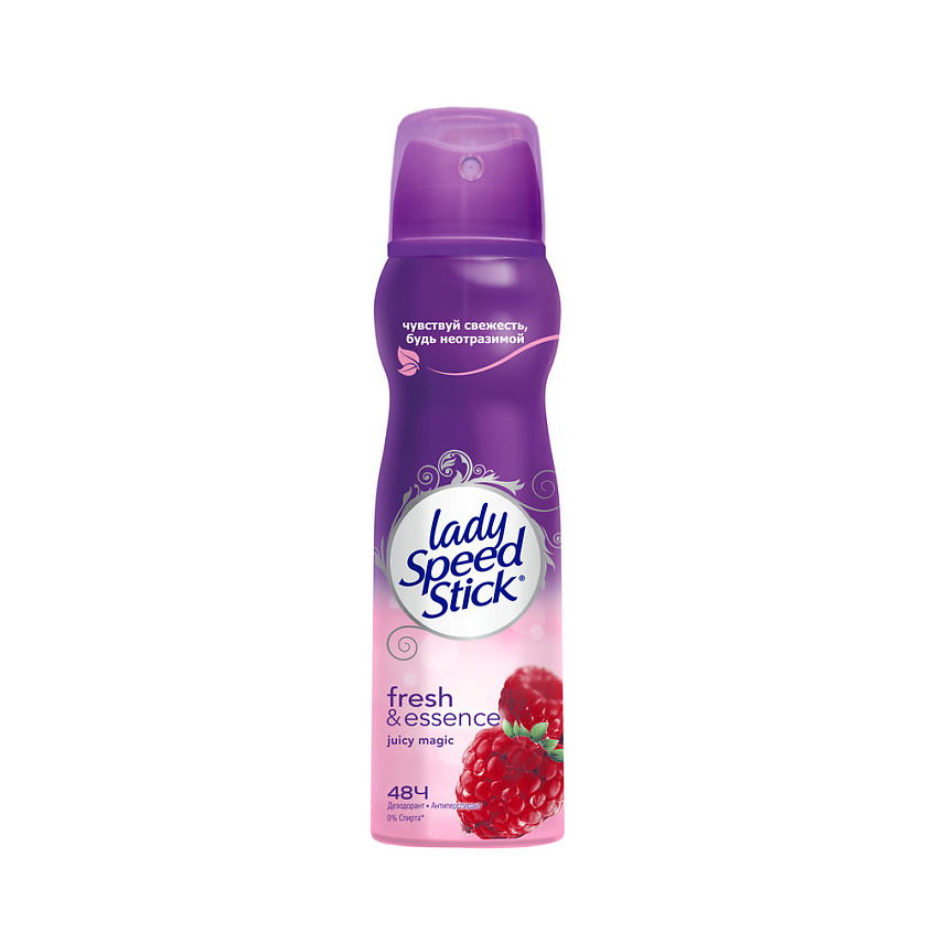 Дезодорант-антиперспирант женский Lady Speed Stick Fresh&Essence Perfect Look, малина, аэрозоль, 150мл