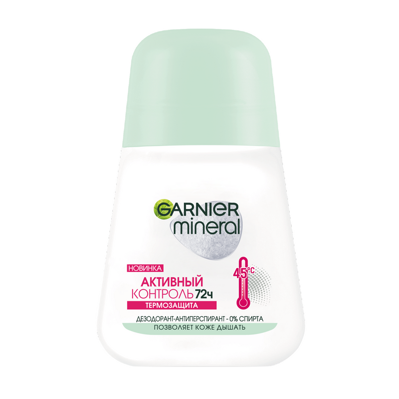 Дезодорант женский Garnier Mineral Активный контроль Термозащита, 72 часа, роликовый, 50 мл