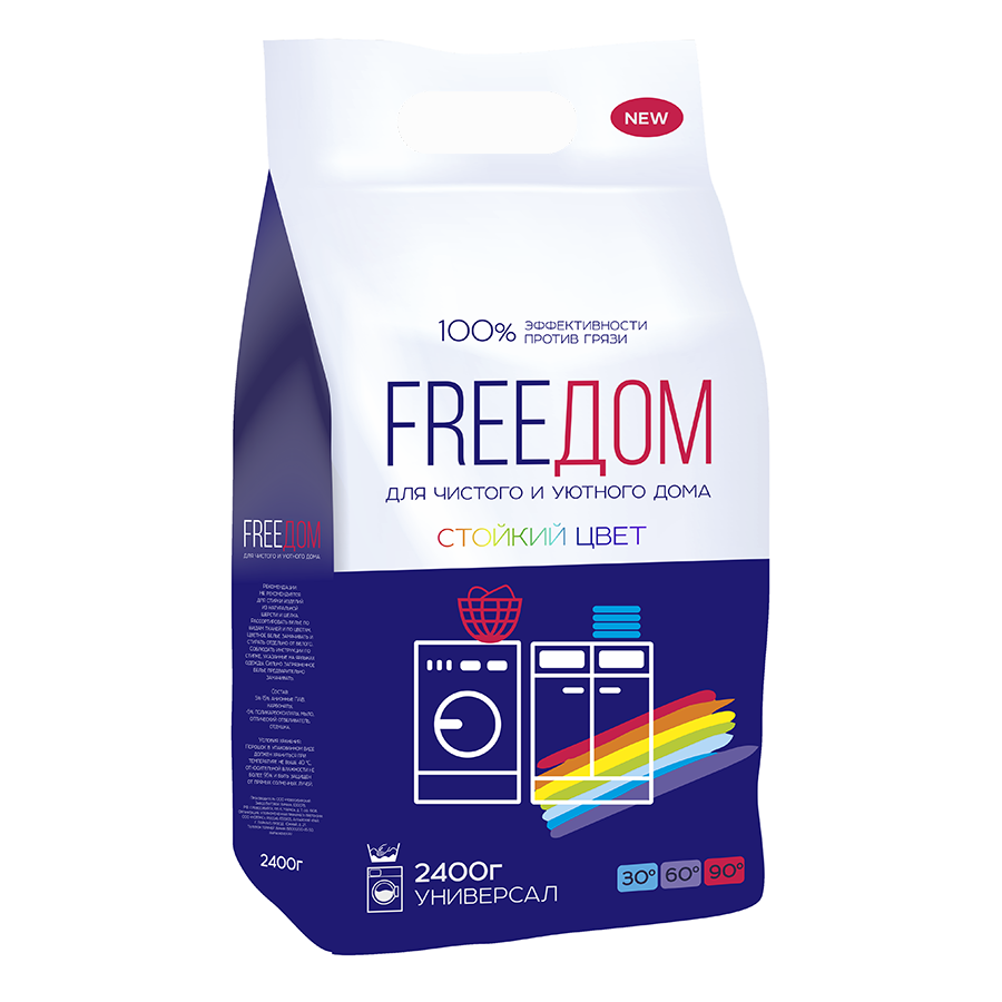 Стиральный порошок Freeдом Стойкий цвет, 2.4кг