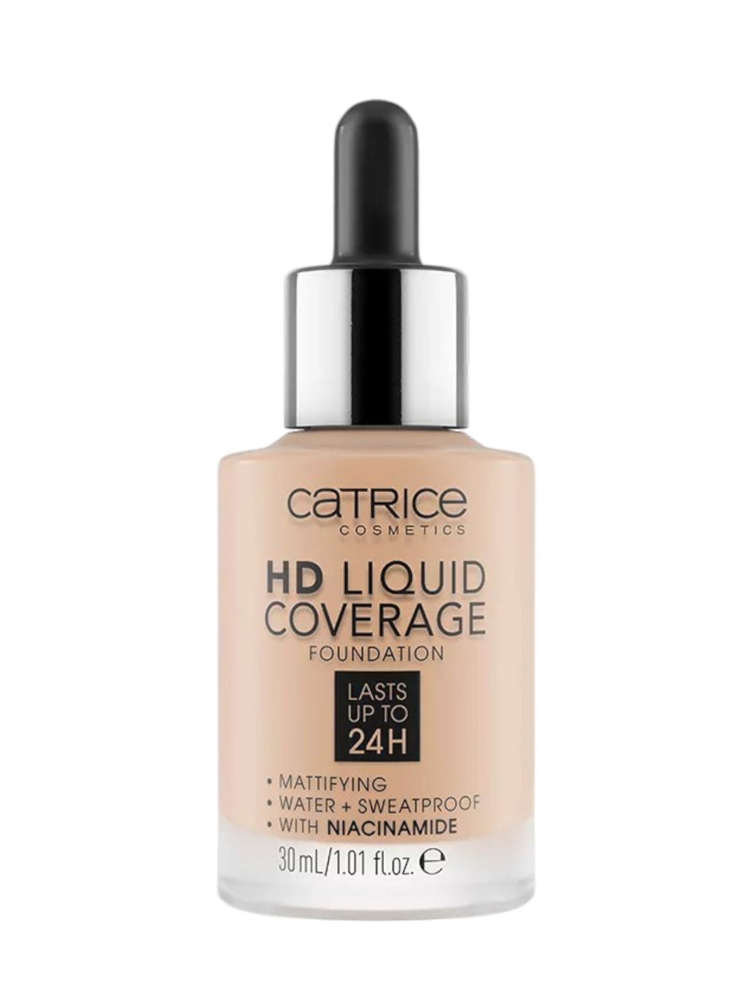 Основа тональная для лица Catrice HD Liquid, тон: 030 Sand Beige (песочно-бежевый), 30мл