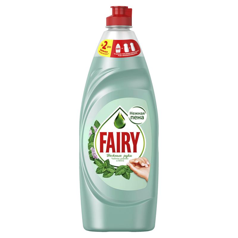 Средство для мытья посуды Fairy Нежные руки, Чайное дерево и Мята, 650мл