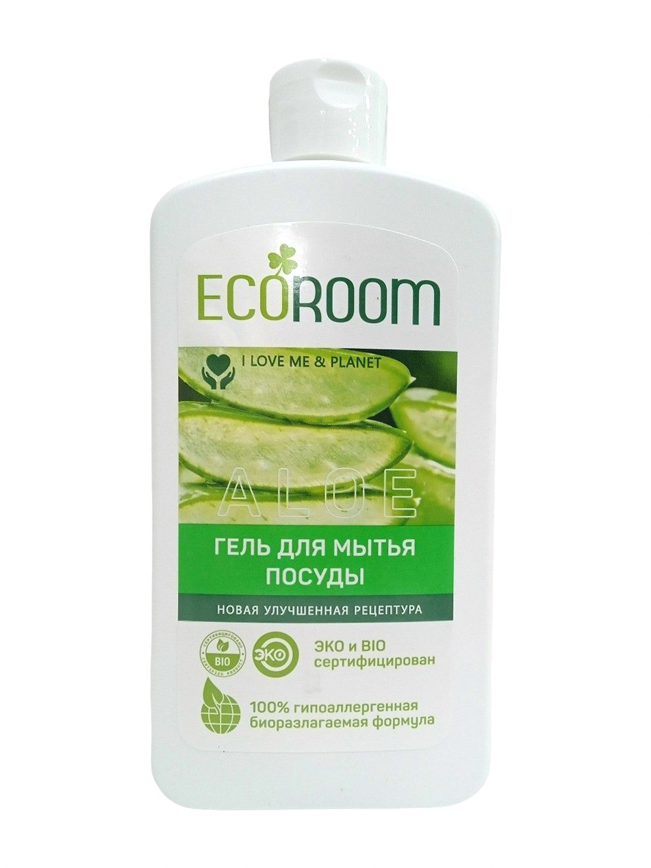 Гель для мытья посуды Ecoroom Алоэ, 500мл