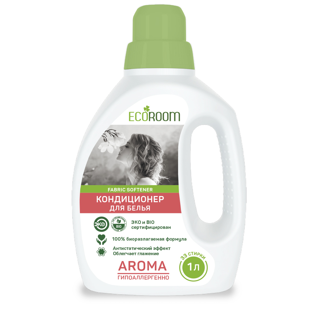 Кондиционер для белья ECOROOM 1000мл Арома биоразлагаем. гипоаллерген.