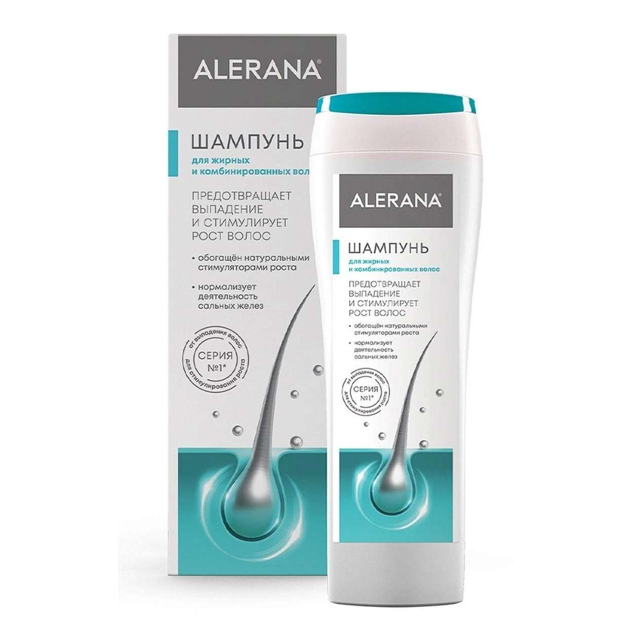 Шампунь Alerana, против выпадения, для жирных и комбинированных волос, 250мл