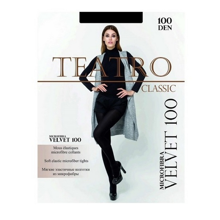Колготки женские Teatro Velvet, 100 ден, размер: 3, цвет: nero