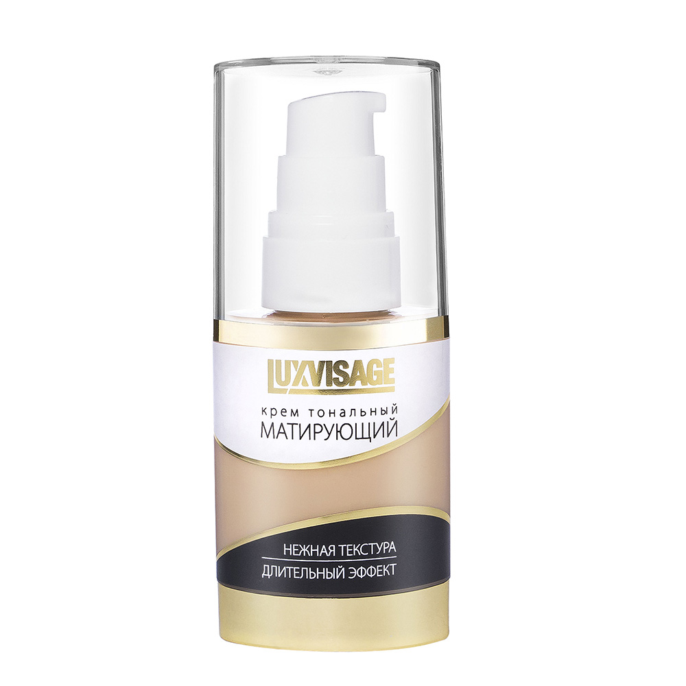 Тональный крем матирующий Luxvisage, тон: 01 фарфоровый, 35мл