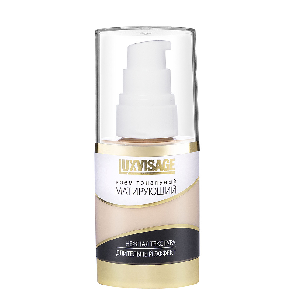 Тональный крем матирующий Luxvisage, тон: 10 слоновая кость, 35мл