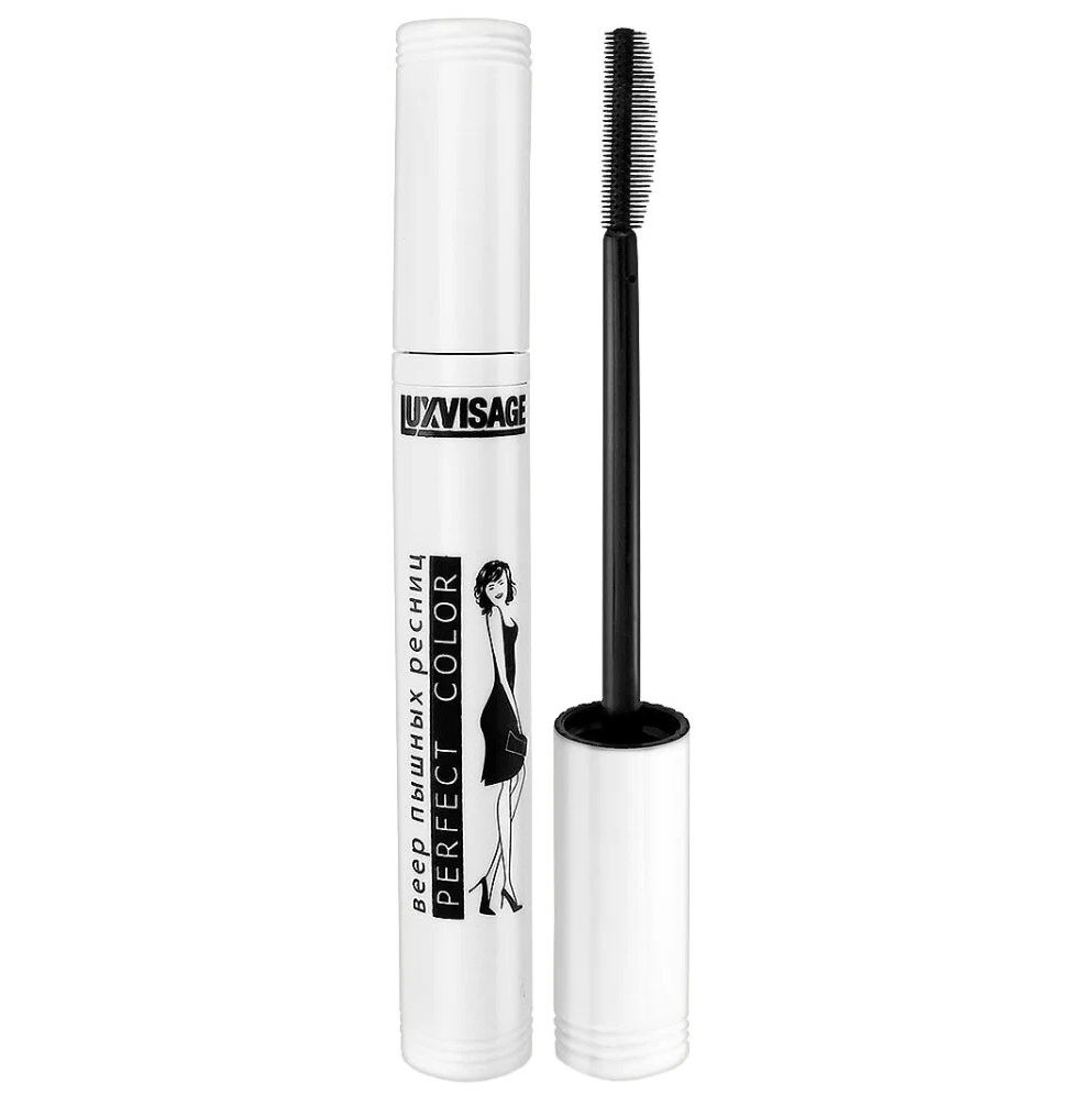 Тушь для ресниц Luxvisage Perfect Color Веер пышные ресницы, цвет: черный, 9г