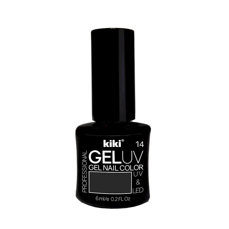 Гель-лак для ногтей Kiki Gel Nail Color Uv&Led, тон: 14 черный, 6мл