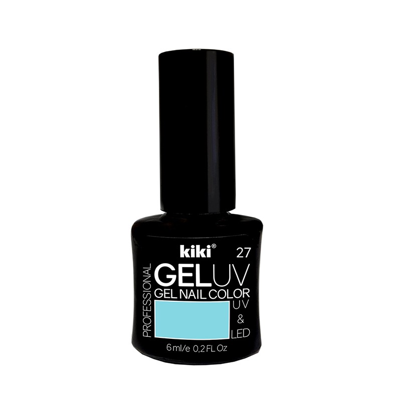 Гель-лак для ногтей Kiki Gel Nail Color Uv&Led, тон: 27 голубой, 6мл