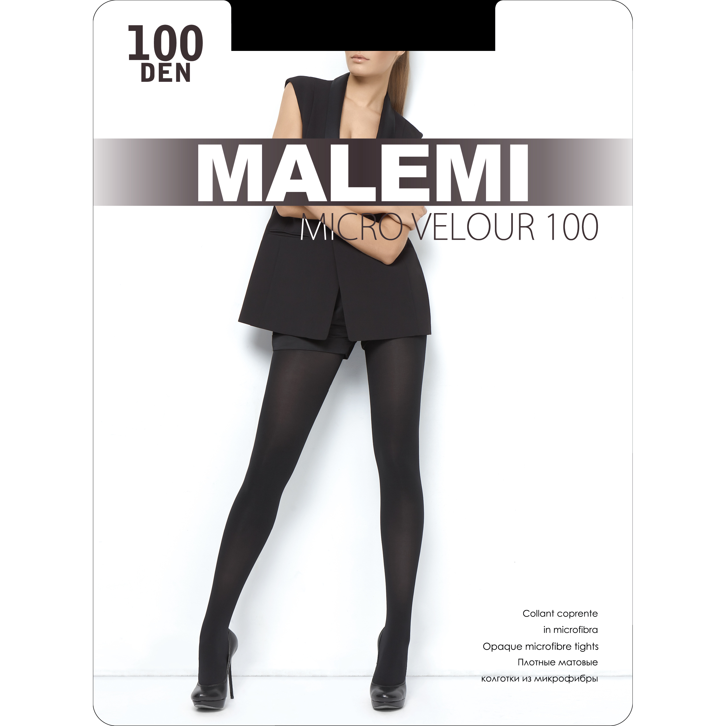 Колготки женские Malemi Micro Velour, 100 ден, размер: 4, цвет: nero