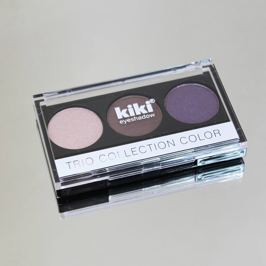 Тени для век Kiki Shadow Trio Collection Color, тон: 105 бежево-коричневый, шоколад, темно-сливовый, 2.4г