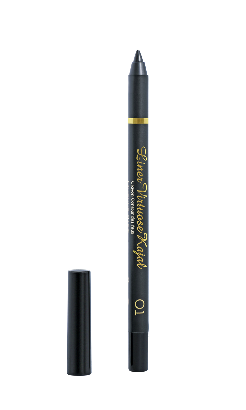 Карандаш-каял для глаз устойчивый гелевый Vivienne Sabo Liner Virtuose, тон: 01, цвет: черный
