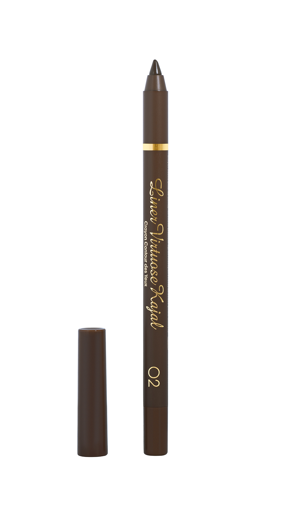 Карандаш-каял для глаз устойчивый, гелевый Vivienne Sabo Liner Virtuose, тон: 02, цвет: коричневый