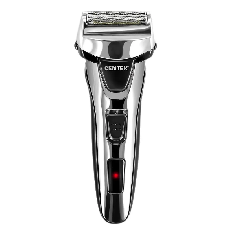 Бритва электрическая Centek CT-2174, 3 Вт, сеточная, плавающая головка, триммер, LED, цвет: черный, хром