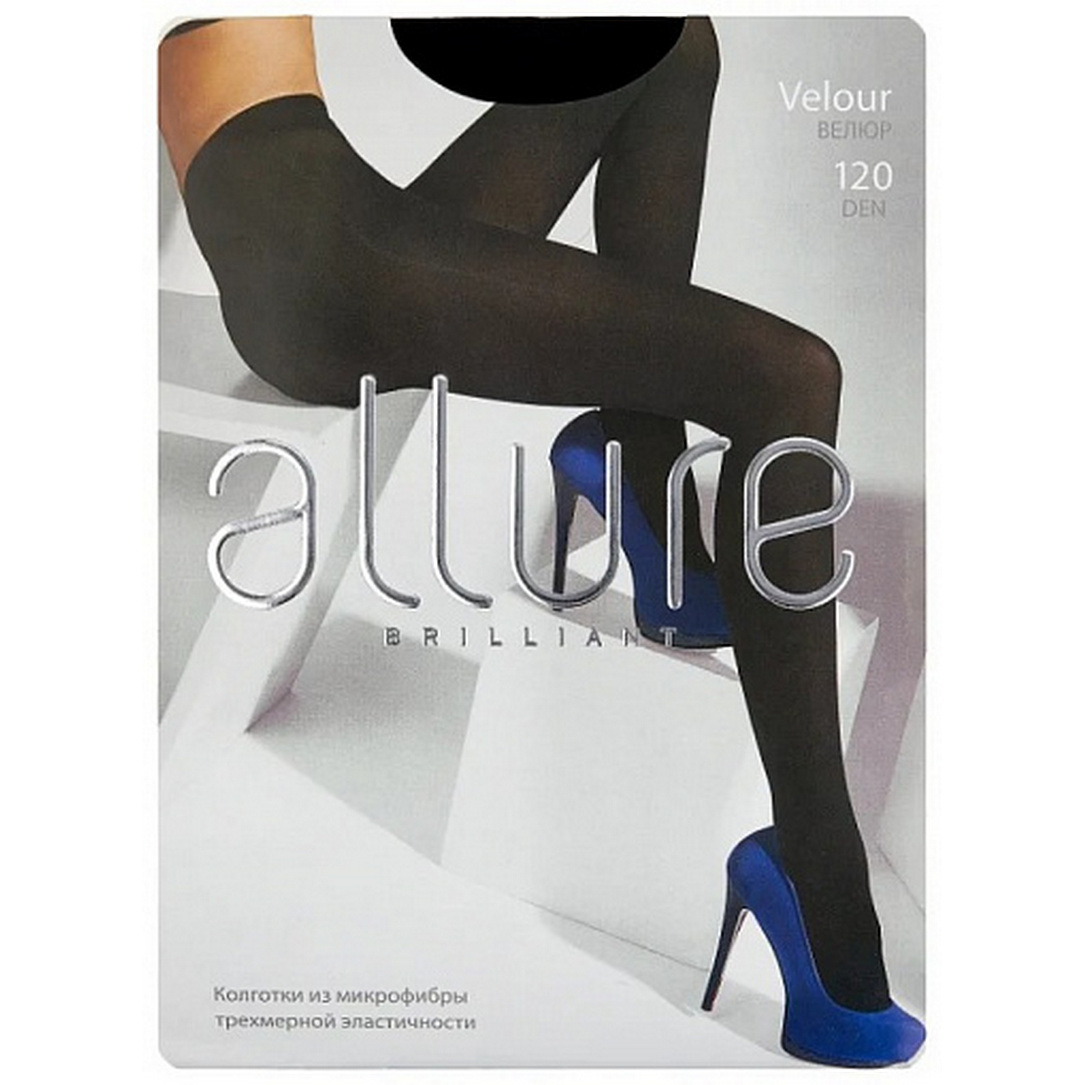 Колготки женские Allure Velour, 120 ден, размер: 2, цвет: nero
