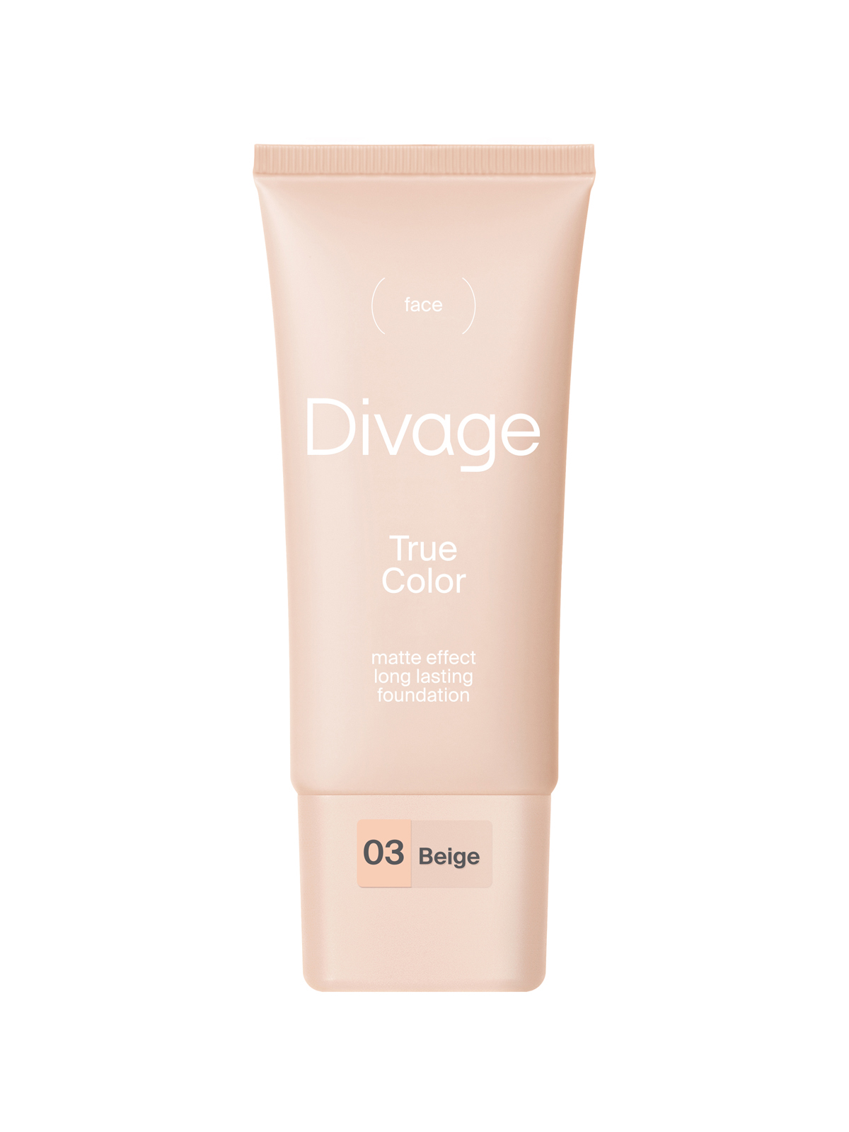 Divage Тональный крем для лица натурального цвета True Color Тон 03 бежевый, beige