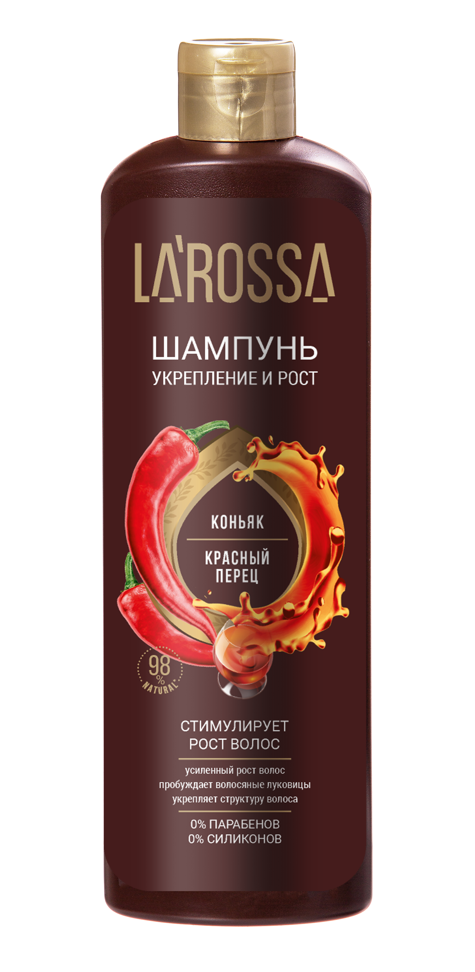 Шампунь La Rossa Коньяк и красный перец, укрепление и рост, 500мл