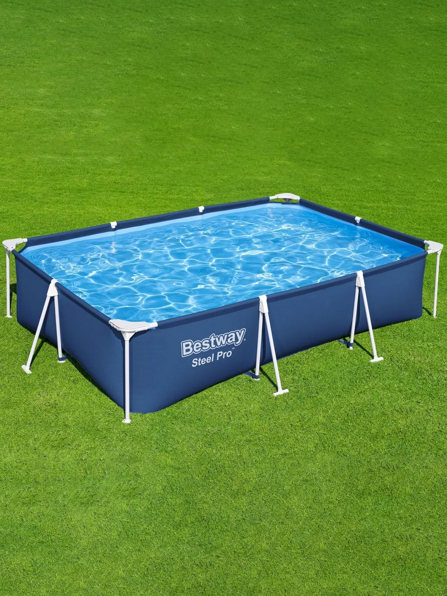 Бассейн Bestway Steel Pro, каркасный, прямоугольный, 300х201х66см, 3300л