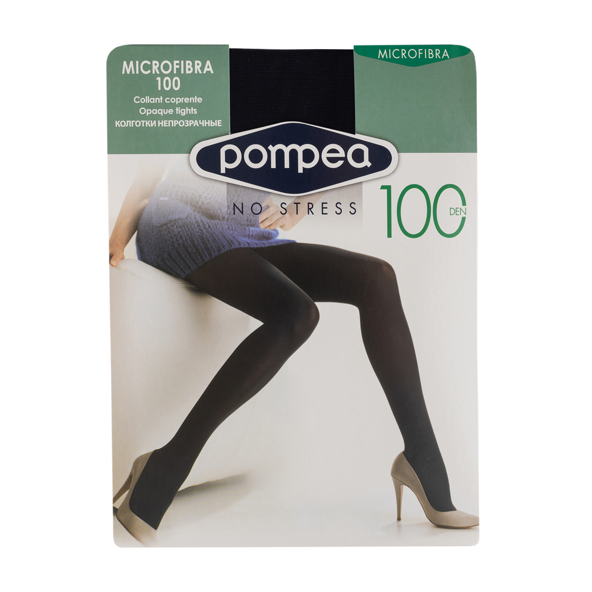 Колготки женские Pompea Microfibra, 100 ден, размер: 2, цвет: nero
