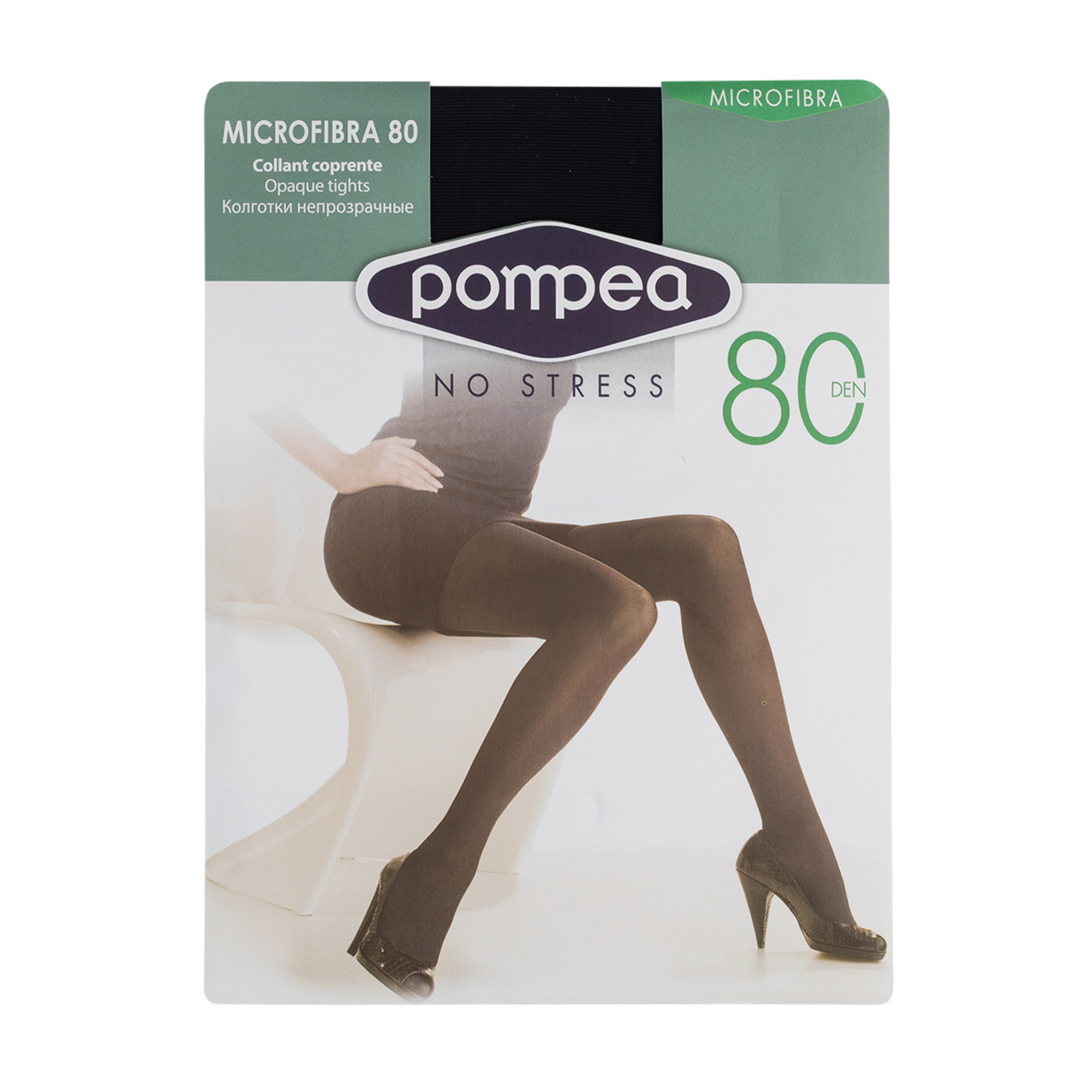 Колготки женские Pompea Microfibra, 80 ден, размер: 2, цвет: nero