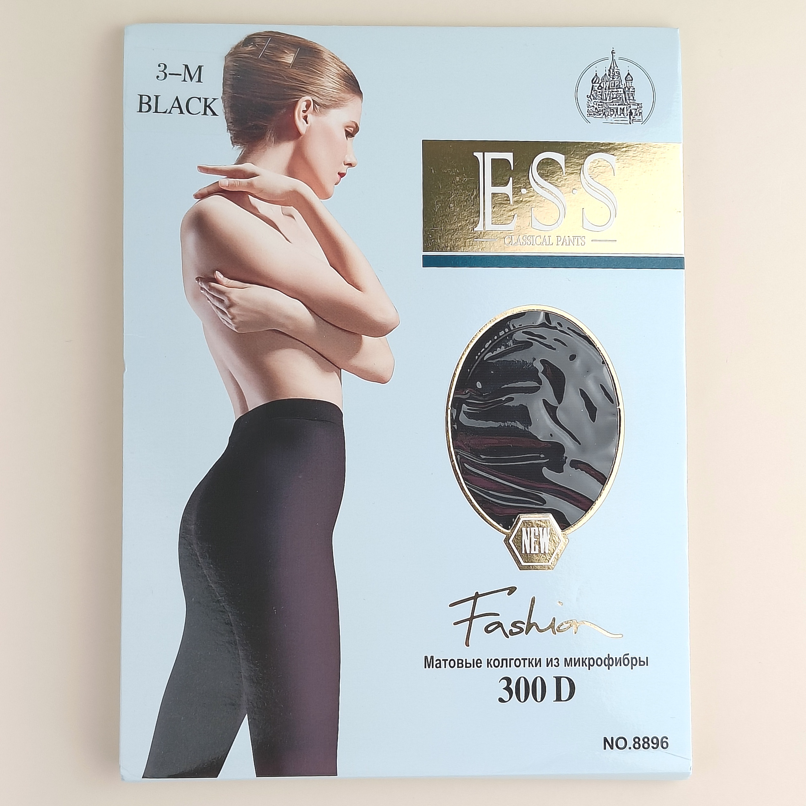 Колготки женские Ess, 300 ден, размер: 3, цвет: черный
