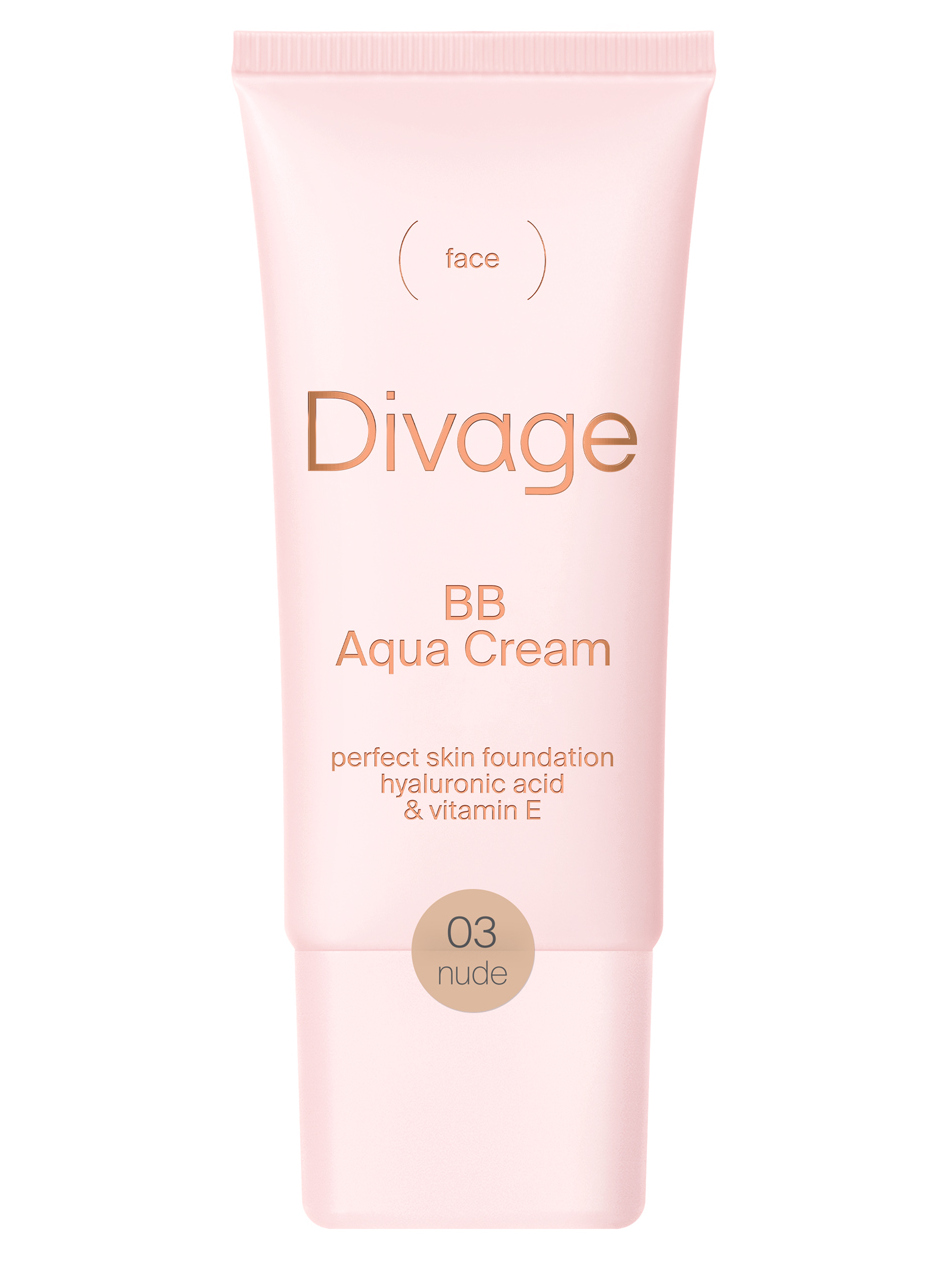 Крем тональный для лица Divage BB Aqua Cream, тон: 03 нейтральный нюдовый, 25 мл